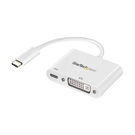 STARTECH.COM USB C to DVI Adapter with Power Delivery - USB-C Adapter, 299549185 CDP2DVIUCPW